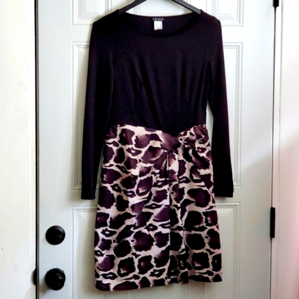 VENUS cheetah animal print dress 4